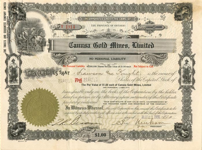 Canusa Gold Mines, Limited